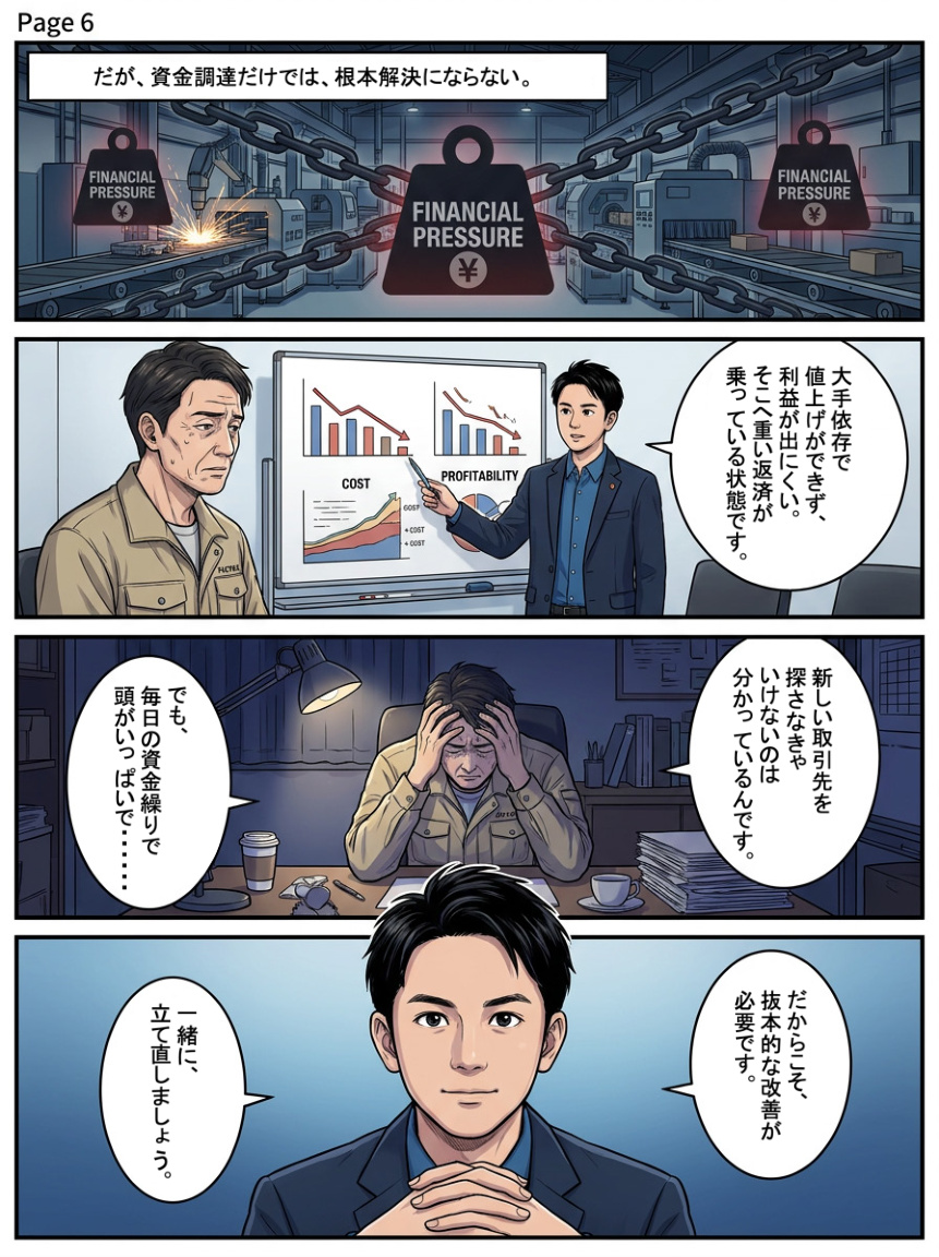 喜創産業 中小企業伴走支援 漫画 7ページ目
