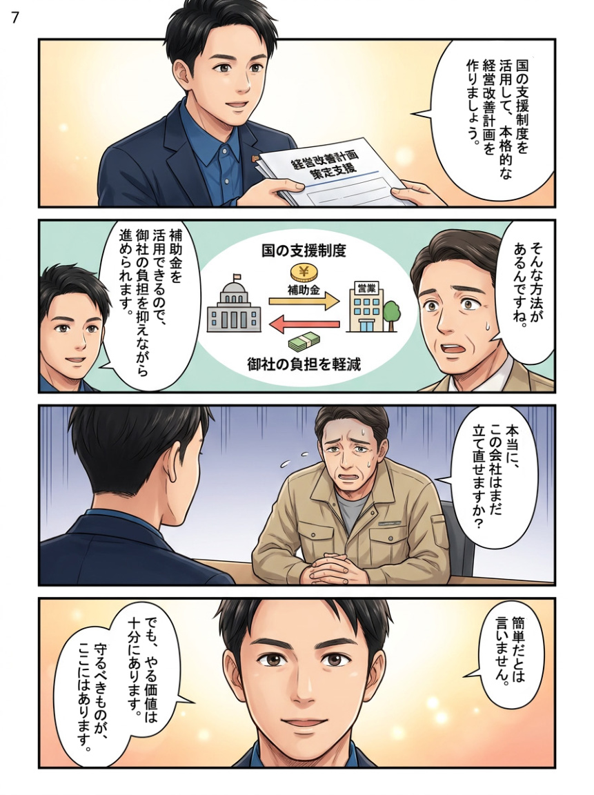 喜創産業 中小企業伴走支援 漫画 8ページ目